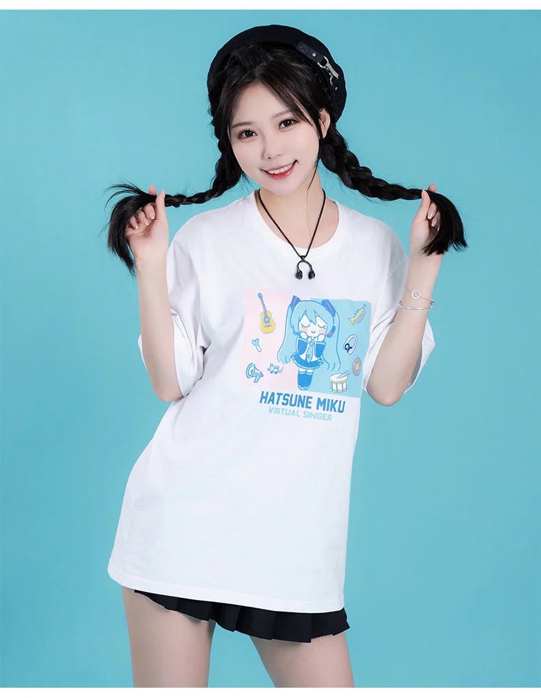(Pre-Order) Hatsune Miku - Moeyu x Hatsune Miku - Otaku Owlet - 2022 Spring T-Shirt - Image 5