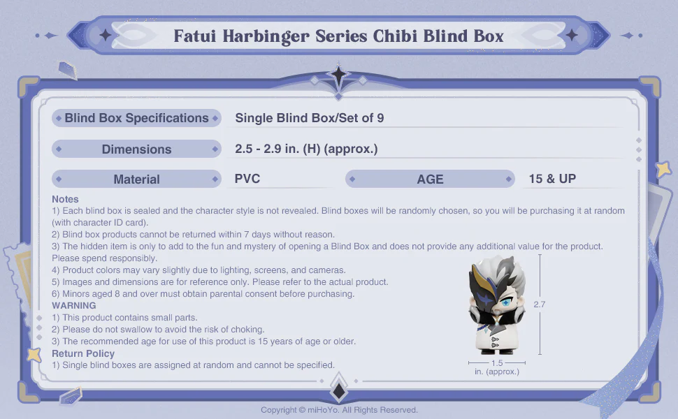 Genshin Impact - Fatui Harbinger Series Chibi Blind Box Figure - Image 7
