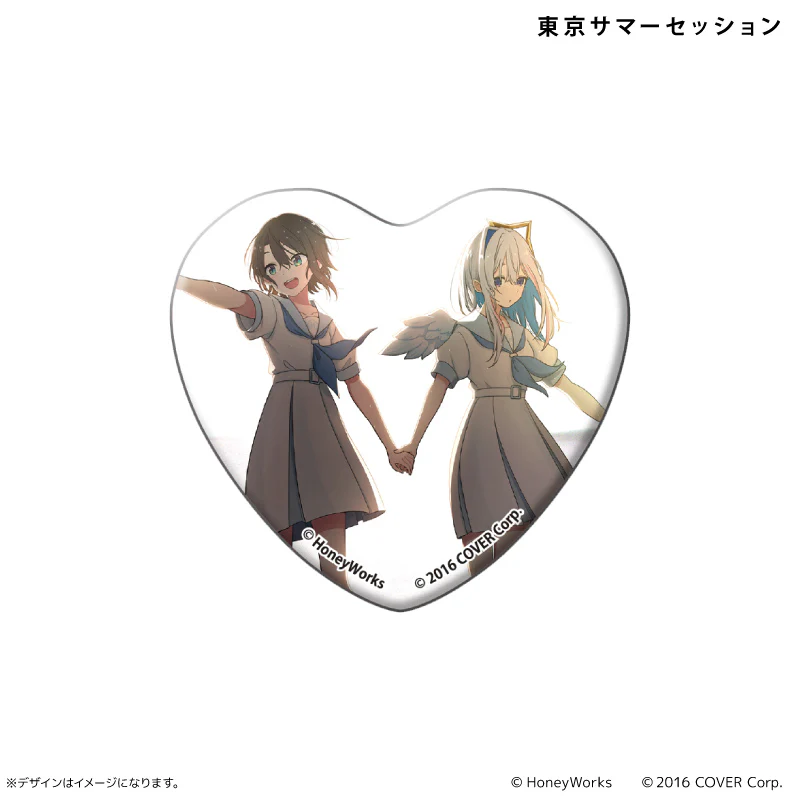 Hololive x HoneyWorks Heart Can Badge - Image 6