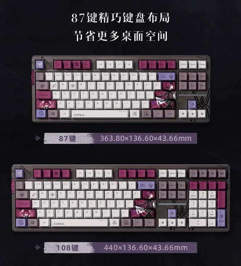 Honkai: Star Rail - Kafka - RGB Mechanical Keyboard - Image 7