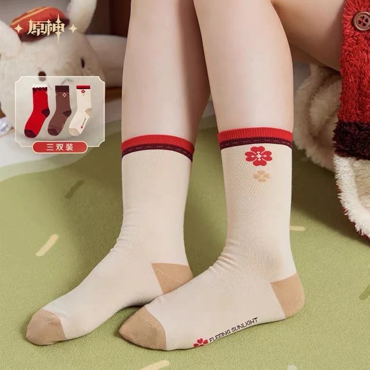 (Pre-Order) Genshin Impact - Klee Theme Impression Series - Socks (Three Pairs) - Image 4