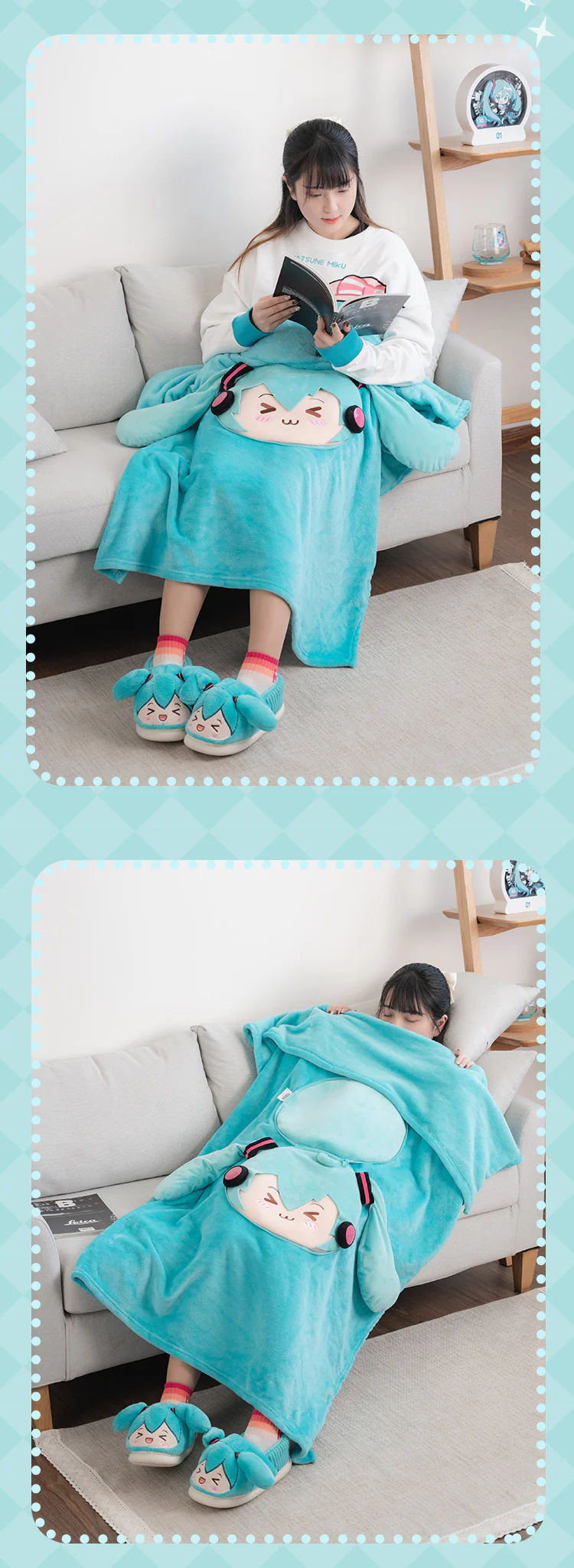 Hatsune Miku - Interchangeable Plush Blanket - Image 10
