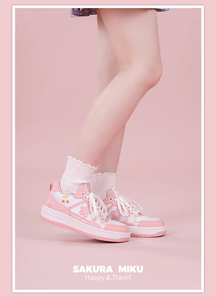 (Pre-Order) (12/2023) Hatsune Miku - Sakura Miku Series - Sneakers - Image 4