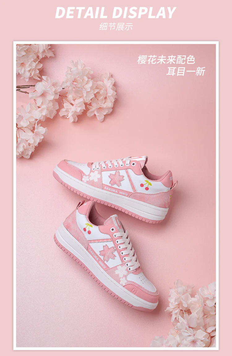 (Pre-Order) (12/2023) Hatsune Miku - Sakura Miku Series - Sneakers - Image 6