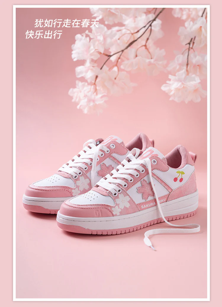 (Pre-Order) (12/2023) Hatsune Miku - Sakura Miku Series - Sneakers - Image 7