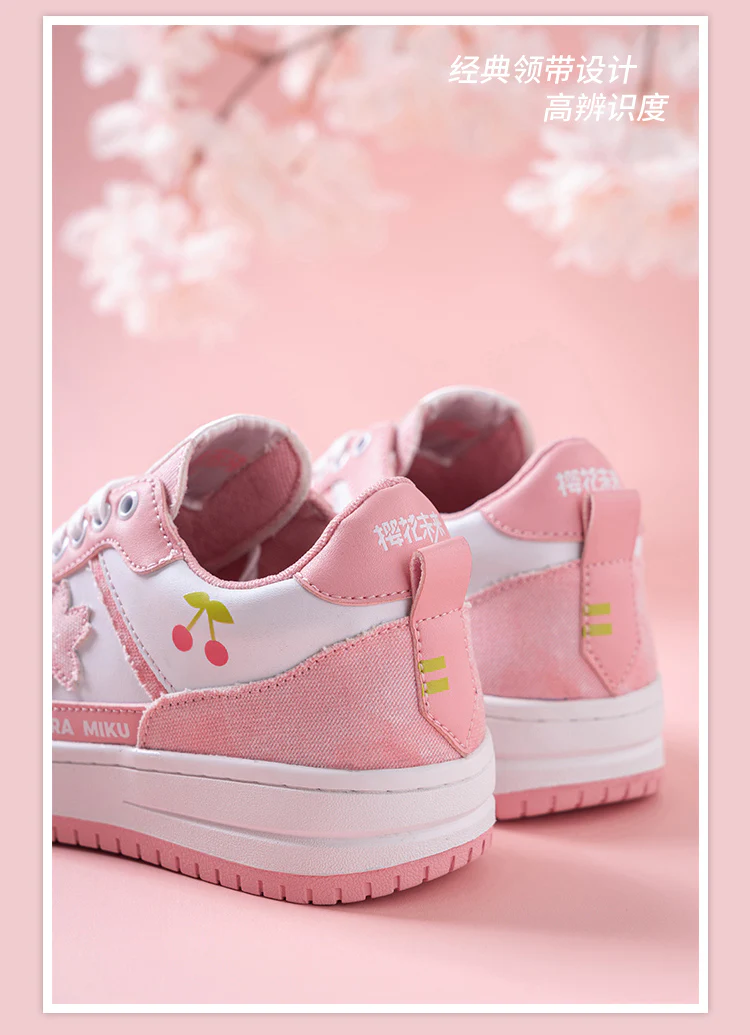 (Pre-Order) (12/2023) Hatsune Miku - Sakura Miku Series - Sneakers - Image 8