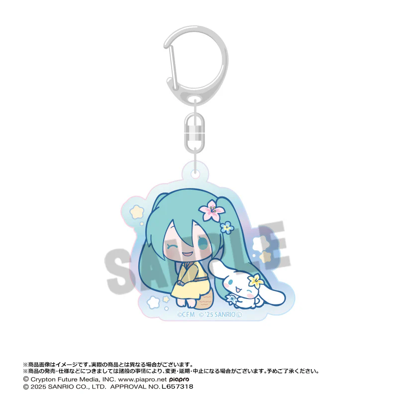 (Pre-Order) Hatsune Miku x Cinnamoroll Aurora Acrylic Key Chain - Image 4