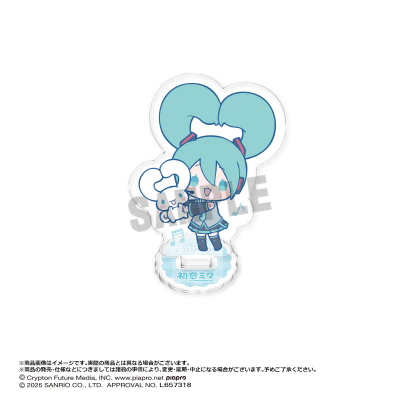 (Pre-Order) Hatsune Miku x Cinnamoroll - Trading Mini Acrylic Stand - Image 3